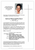 Gertrud Maria Agatha  Sturn